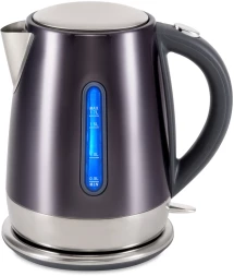 Чайник электрический Hyundai HYK-S7777 1.7л. 2200Вт графит/серебристый корпус: стекло