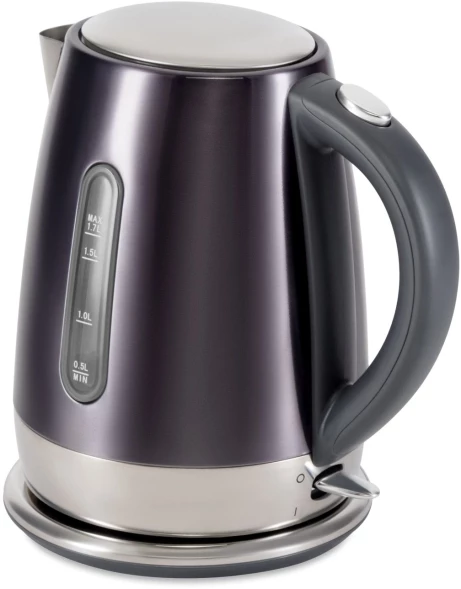 Чайник электрический Hyundai HYK-S7777 1.7л. 2200Вт графит/серебристый корпус: стекло