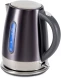 Чайник электрический Hyundai HYK-S7777 1.7л. 2200Вт графит/серебристый корпус: стекло