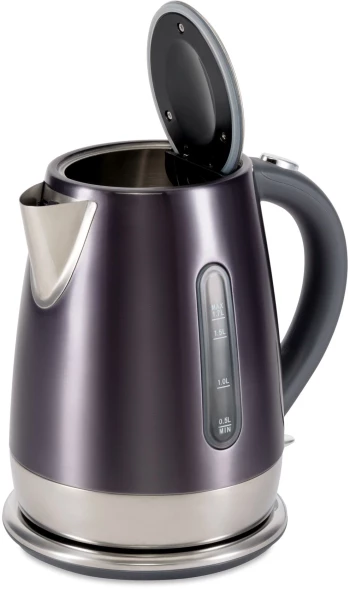 Чайник электрический Hyundai HYK-S7777 1.7л. 2200Вт графит/серебристый корпус: стекло