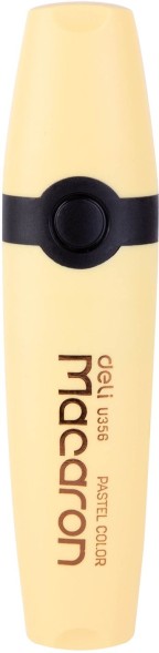 Текстовыделитель Deli EU356-YL Macaron скошенный пиш. наконечник 1-5мм желтый пастельный