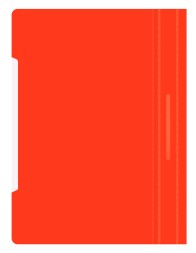 Папка-скоросшиватель Бюрократ Люкс -PSL20RED A4 прозрач.верх.лист пластик красный 0.14/0.18