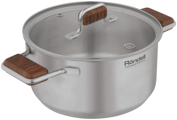 Кастрюля Rondell Fjord RDS-1791 3.2л. d=20см (с крышкой) стальной