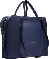 Деловая сумка женская Piquadro Lyra BD4574W92T/BLU с отделением для ноутбука 14&amp;quot; темно-синяя нейлон/натур.кожа