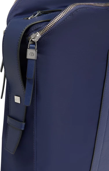 Деловая сумка женская Piquadro Lyra BD4574W92T/BLU с отделением для ноутбука 14&amp;quot; темно-синяя нейлон/натур.кожа