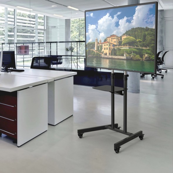 Стойка для телевизора Cactus CS-ST31 черный 37&amp;quot;-75&amp;quot; макс.81.6кг напольный мобильный
