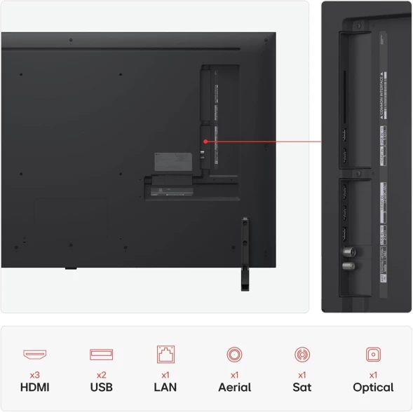 Телевизор LED LG 55&amp;quot; 55QNED80A6A.ARUG черный титан 4K Ultra HD 60Hz DVB-T DVB-T2 DVB-C DVB-S DVB-S2 USB WiFi Smart TV