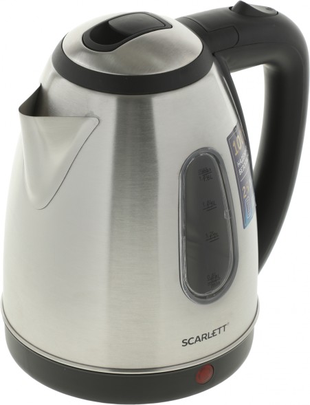 Чайник электрический Scarlett SC-EK21S88 1.8л. 2200Вт черный/серебристый корпус: металл