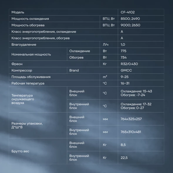 Сплит-система Coolfort CF-4102 белый