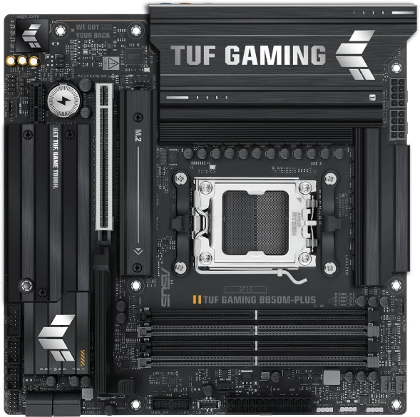 Материнская плата Asus TUF GAMING B850M-PLUS SocketAM5 AMD B850 4xDDR5 mATX AC`97 8ch(7.1) 2.5Gg RAID+HDMI+DP