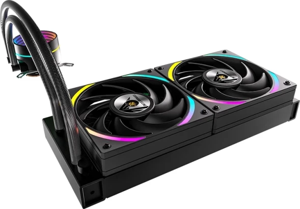 Система водяного охлаждения Formula OASIS L240 ARGB Soc-AM5/AM4/1200/2066/1700/1851 черный 4-pin Al+Cu 300W Ret (OASIS L240 ARGB BK)