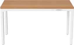Стол для компьютера Cactus CS-ET-WWD столешница МДФ белый дуб молочный каркас белый 160x75x80см