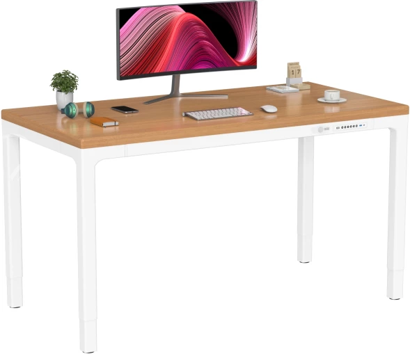 Стол для компьютера Cactus CS-ET-WWD столешница МДФ белый дуб молочный каркас белый 160x75x80см