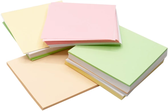 Блок для записей бумажный Silwerhof Daily Стандарт 90x90x90мм 80г/м2 ассорти 5цв.в упак.