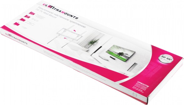 Кронштейн для телевизора Ultramounts UM832TW белый 32&amp;quot;-55&amp;quot; макс.35кг настенный наклон