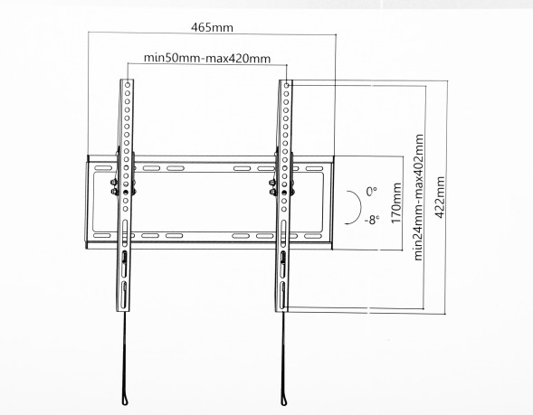 Кронштейн для телевизора Ultramounts UM832TW белый 32&amp;quot;-55&amp;quot; макс.35кг настенный наклон