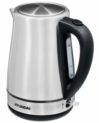 Чайник электрический Hyundai HYK-S3020 1.7л. 2200Вт серебристый матовый/черный корпус: металл/пластик