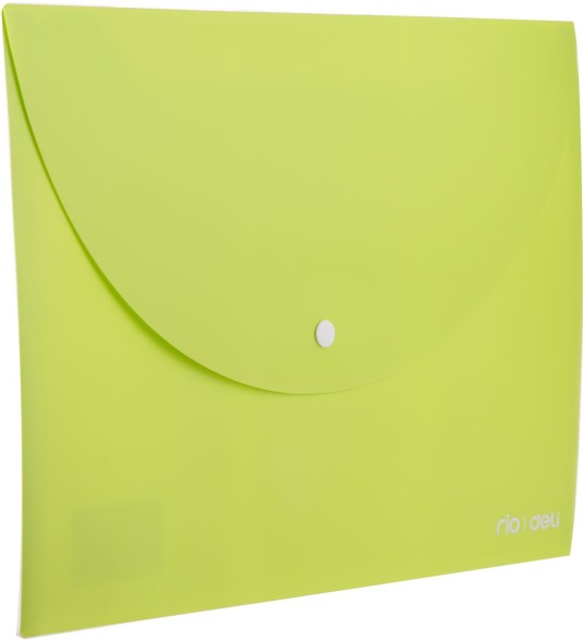 Конверт на кнопке Deli E38131 A4 гориз. расшир. полипропилен 0.18мм ассорти