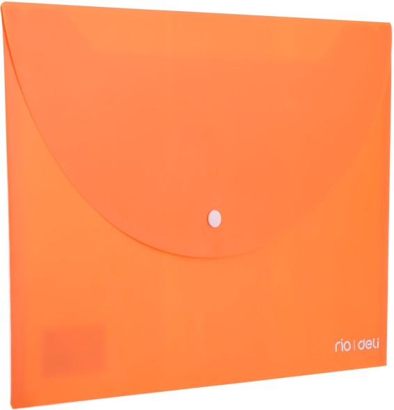 Конверт на кнопке Deli E38131 A4 гориз. расшир. полипропилен 0.18мм ассорти