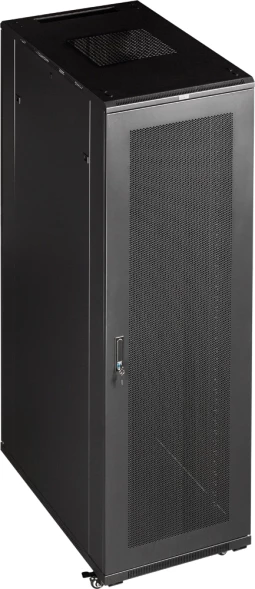 Шкаф серверный Lanmaster (TWT-CBB-32U-6X6-P1) напольный 32U 600x600мм пер.дв.перфор. задн.дв.перфор.2-хст. 800кг черный 526мм 64.5кг 1610мм IP20 металл