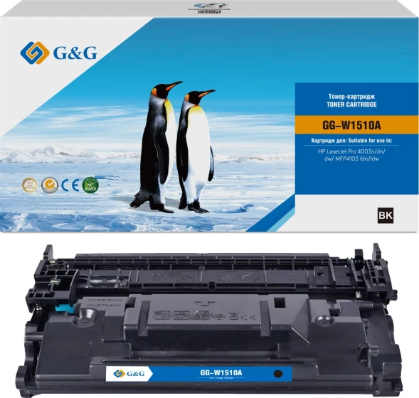 Картридж лазерный G&amp;amp;G GG-W1510A W1510A черный (3050стр.) для HP LJ Pro 4003n/dn/dw/MFP4103 fdn/fdw