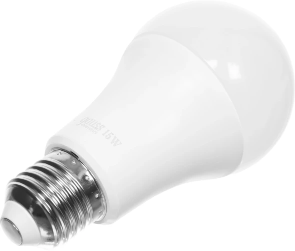 Лампа светодиодная Gauss Elementary A60 15Вт цок.:E27 груша 220B 6500K св.свеч.бел.хол. (упак.:1шт) (23235)