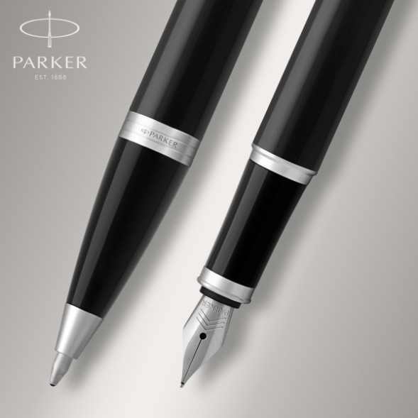 Набор ручек Parker IM Core FK221 (2093215) Black CT сталь нержавеющая подар.кор. ручка перьевая, ручка шариковая