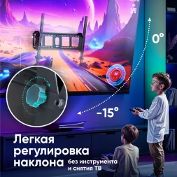 Кронштейн для телевизора Onkron UT4 черный 55&amp;quot;-100&amp;quot; макс.75кг настенный наклон