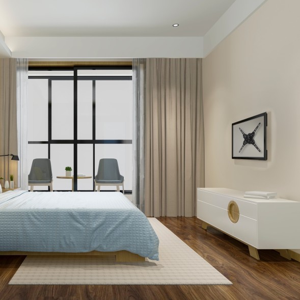 Кронштейн для телевизора Buro MF1 черный 13&amp;quot;-60&amp;quot; макс.25кг настенный поворот и наклон