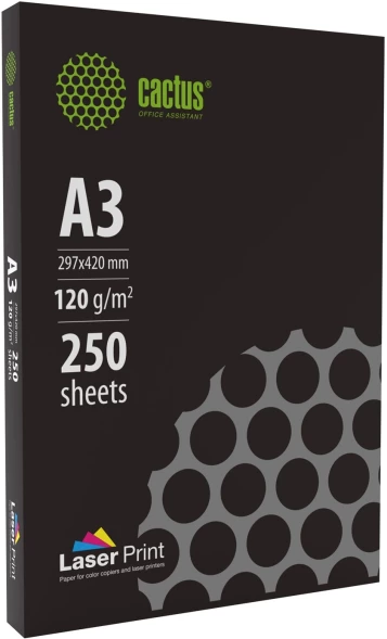 Бумага Cactus CS-LPA3120250 A3/120г/м2/250л./белый CIE170% для лазерной печати