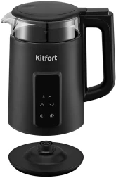Чайник электрический Kitfort КТ-6714 1.7л. 2200Вт черный корпус: стекло/пластик