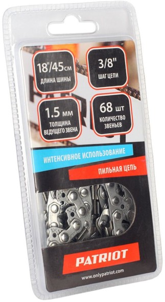 Цепь для цепных пил Patriot 73DP-68E 3/8&amp;quot; 68звен. (862321368)