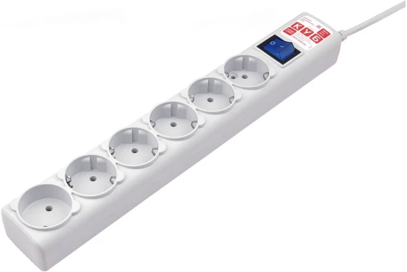 Сетевой фильтр Powercube SPG(5+1)-B-10 5м (6 розеток) серый (коробка)