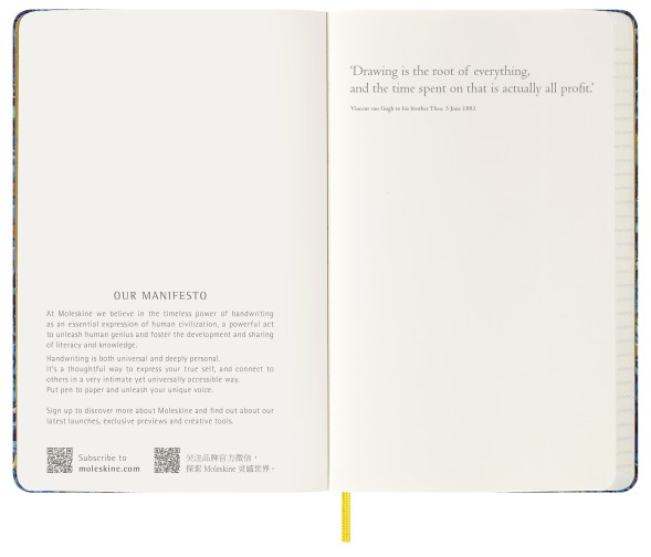 Блокнот Moleskine LIMITED EDITION VAN GOGH MUSEUM SKQP060VANGOGH Large 130х210мм 240стр. линейка твердая обложка синий