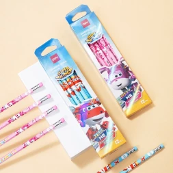 Карандаш ч/г Deli EC058-HB 2.2мм шестигран. тополь ассорти ластик