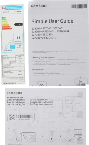 Монитор Samsung 27&amp;quot; ViewFinity S8 S27D800EAIXCI черный IPS LED 5ms 16:9 HDMI матовая HAS Piv 1000:1 350cd 178гр/178гр 3840x2160 60Hz DP 4K USB 6.1кг
