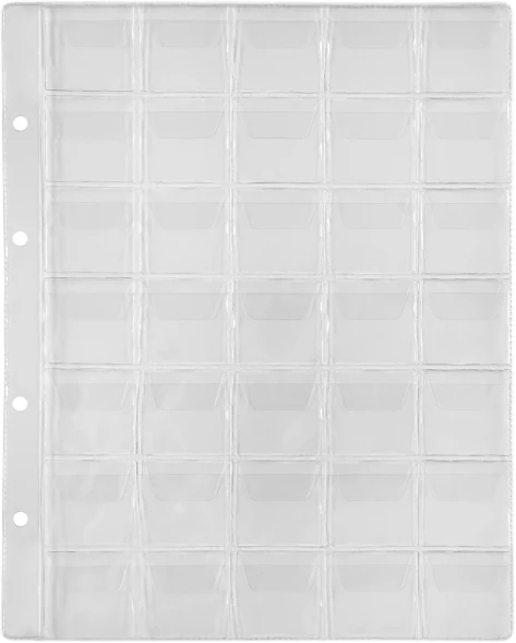 Файлы Silwerhof Create пвх 130мкм (упак.:5шт)для монет (35 ячеек)