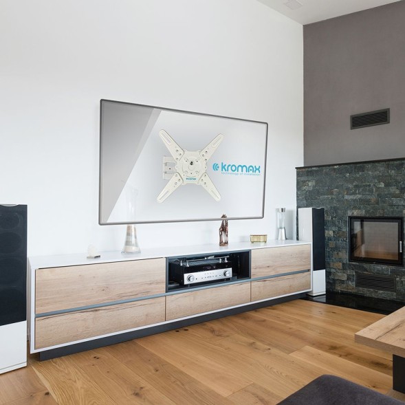 Кронштейн для телевизора Kromax ATLANTIS-40 белый 22&amp;quot;-65&amp;quot; макс.40кг настенный поворот и наклон
