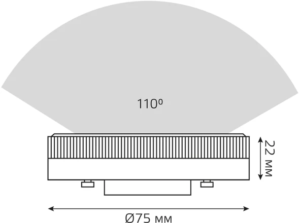 Лампа светодиодная Gauss Elementary 15Вт цок.:GX53 таблетка 220B св.свеч.бел.теп. (упак.:10шт) (83815)