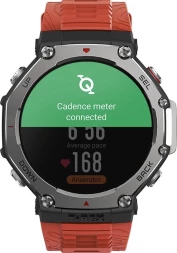 Смарт-часы Amazfit T-Rex 3 A2323 48.5мм 1.5&amp;quot; AMOLED корп.темно-серый рем.красный разм.брасл.:145-210мм (6970100374940)