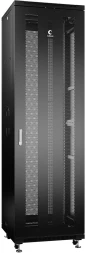 Шкаф серверный Cabeus (ND-05C-42U60/100-BK) напольный 42U 600x1000мм пер.дв.металл.перф. металл 800кг черный 900мм 108.3кг 220град. 2055мм 20 сталь