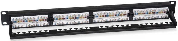 Патч-панель Cabeus PL2-24-CAT.5E-DUAL 19&amp;quot; 1U 24xRJ45 кат.5E UTP