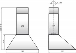 Вытяжка каминная Elikor White Storm 60П-650-П3Л белый управление: ползунковое (1 мотор)