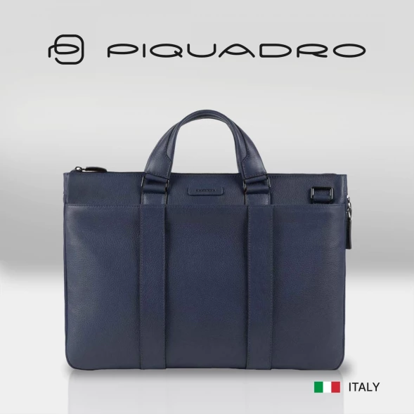Деловая сумка Piquadro Modus Special CA4021MOS/BLU с отделением для ноутбука 15.6&amp;quot; синяя натур.кожа