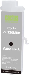 Картридж перезаправляемый струйный Cactus CS-R-PFI320MBK PFI-320 черный матовый (260мл) для Canon imagePROGRAF TM-200/200MFP/205/300/300MFP/305/250/255/350/355 без чипа