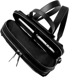 Рюкзак женский Piquadro Lyra CA7042W92T/N черный нейлон/натур.кожа
