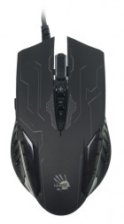 Мышь A4Tech Bloody Q51 черный/рисунок оптическая (6200dpi) USB (8but)