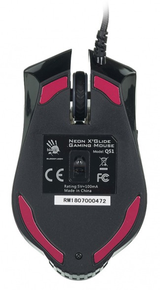 Мышь A4Tech Bloody Q51 черный/рисунок оптическая (6200dpi) USB (8but)