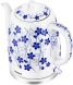 Чайник электрический Kitfort КТ-6788 1л. 1630Вт белый/синий корпус: керамика
