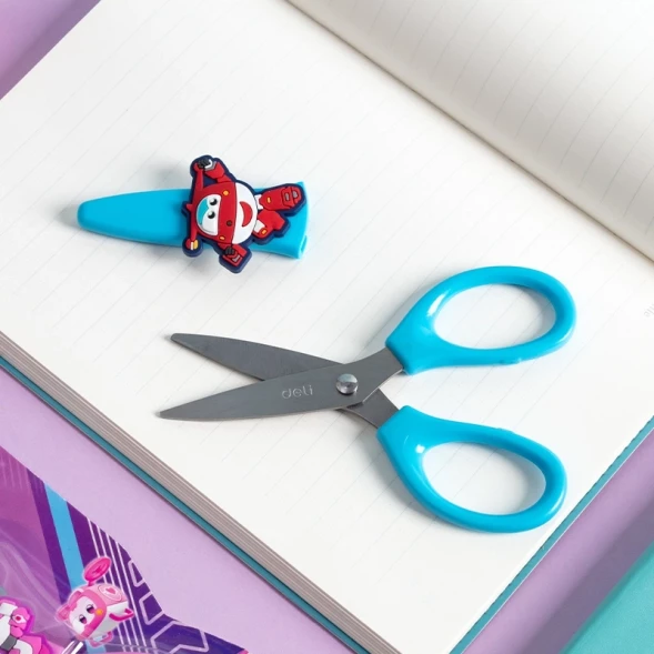 Ножницы Deli EM700 детские 130мм ручки пластиковые симмет. сталь ассорти